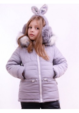Luxik зимняя серая куртка для девочки К30